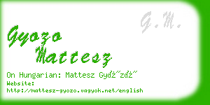 gyozo mattesz business card